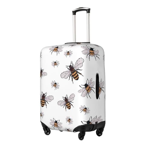 Funny Bees Print Suitcase Cover Luggage Protector Washable Elastic Fashionable Travel Gear Cover2
