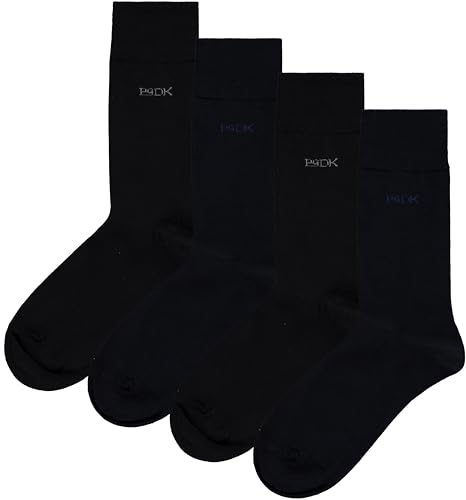 Men's Dress Socks - 4 Pair Pack Classic Solid Soft and Lightweight Cotton Comfort shoe size 7-132