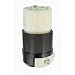 Leviton 2323 20 Amp, 250 Volt, NEMA L6-20R, 2P, 3W, Locking Connector, Industrial Grade, Grounding - Black-White