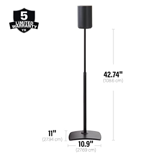 Sanus Height-Adjustable Speaker Stands For Sonos Era 100™ (Pair) - Wsse1A2-B2 (Black) #TOP3