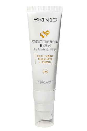 MEDICHY MODEL - Skin10 Photoprotector SPF50 + BB Cream - Protection solaire et couvrance naturelle - Soin hydratant et anti-âge - Pour tous les types de peau - 50 ml