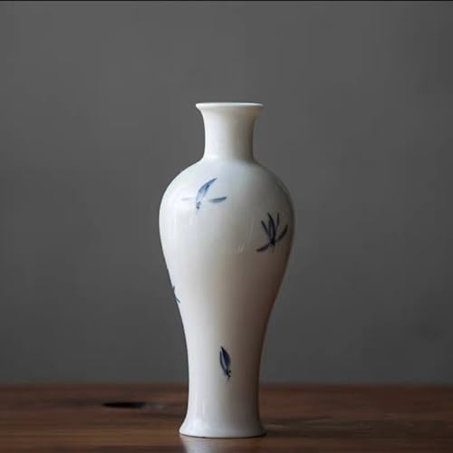 Vase style chinois haut de gamme dessiné à la main, objet d'art de 17,5 cm - 2