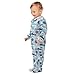 Emelivor Underwater Sharks Leaves Blue Baby Newborn One-Piece Clothes Infant Footed Pjs with Zipper for Girls Boys Kids