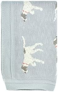 Creative Co-Op DF2527 40" L x 32" W Cotton Knit Baby Dog Blanket,...