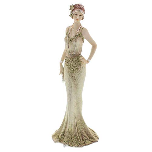 Figura decorativa de bella Broadway Sabina con purpurina dorada