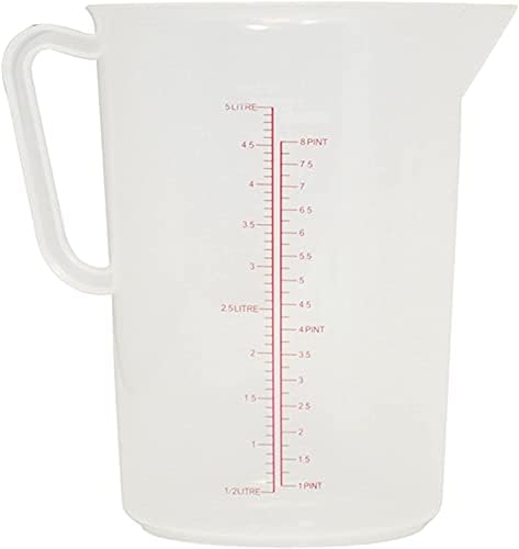 Acense Polypropylene Measuring Jug, Precise Measurement, Perfect Narrow Stem, Spillage-Free, Multi-Purpose Flour, Ground Almonds, Sugar, Milk, Oil, Dishwasher Safe, Capacity: 2ltr/70.5fl.oz