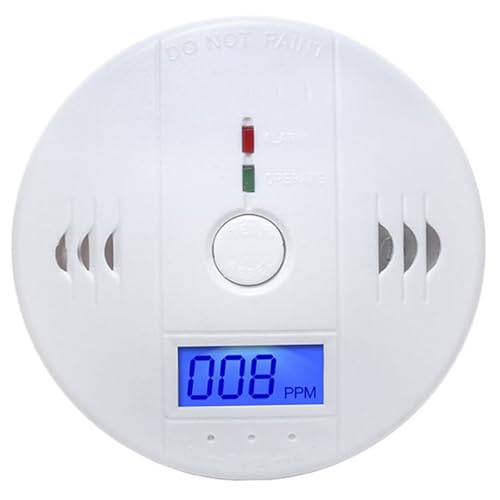 Détecteur de monoxyde de Carbone Portable – Alarme Co à Affichage numérique avec Son et lumière Rouge, pour Les Voyages à Domicile (Batterie Non Incluse)