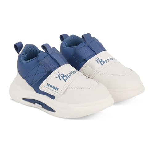 Image of HOOH Kids Fashion Sneakers, Unisex Comfort Shoes with Velcro Strap for Baby Boys and Girls for Age 18 Months to 7 Years