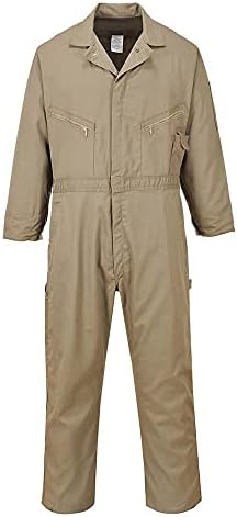 Portwest Dubai Cotton Coverall, Size: L, Colour: Khaki, C812KHRL