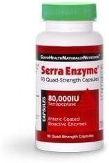 Serra Enzyme 80,000IU Serrapeptase (90 Quad-Strength Tablets)