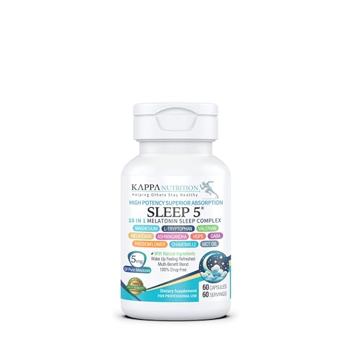 KAPPA-NUTRITION-Sleep-5-Sleep-Aid-5mg-of-Melatonin-60-Day-Supply-Non-Habit-Forming-Vegan-Capsules-Natural-Ingredients-for-Easier-Bedtime-Herbal-Supplement-Valerian-Root-Chamomile-Non-GMO