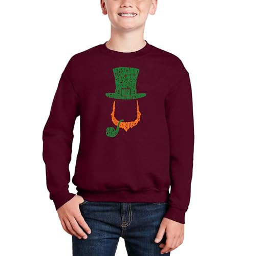 Leprechaun - Boy's Word Art Crewneck Sweatshirt