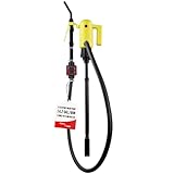 TERA PUMP - TReDRUME-M Plug-In Electric 12V AC Telescopic Intake Pump with Turbine Meter for Gasoline, Diesel, DEF, Kerosene, AG Chemicals 4.2-GPM Transfer Pump | Fits 15, 30 and 55 Gallon Drums