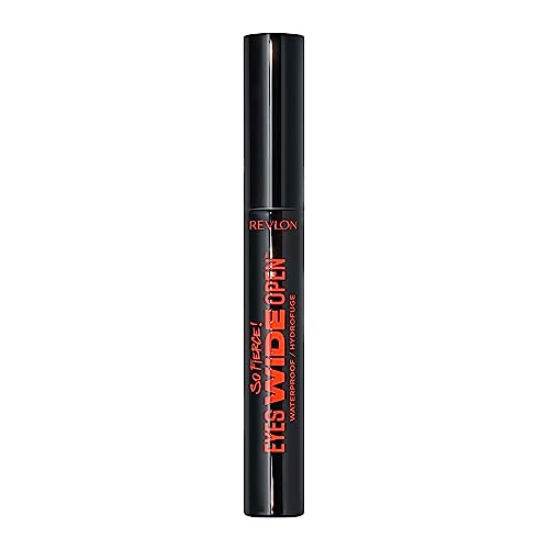Revlon So Fierce! Eyes Wide Open Mascara Waterproof Con Scovolino Push-Up, Per Ciglia Volumizzate, A Prova di Sbavature, Tenuta Fino A 24 Ore, 104 Waterproof Black - 0,24 ml
