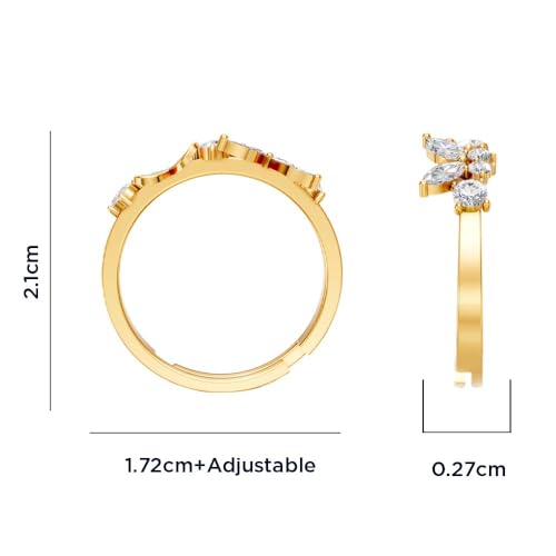 Image of Miss Highness 925 Pure Silver Butterfly Ring for Women and Girls | Adjustable Design | Premium Silver Jewellery With Authenticity Certificate | Gift for Girlfriend Wife | Office Wear Ring