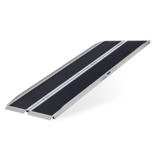 Silver Spring Folding Aluminum Wheelchair Ramp, 600 lb Capacity, 6 x 29 In
