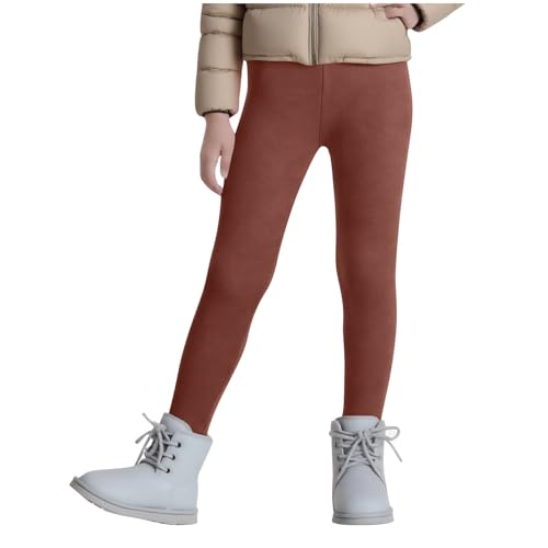 Beessbest Girl's Fleece Lined Leggings Kids High Elastic Waisted Warm Winter Athletic Yoga Pants Thermal Underwear Leggings