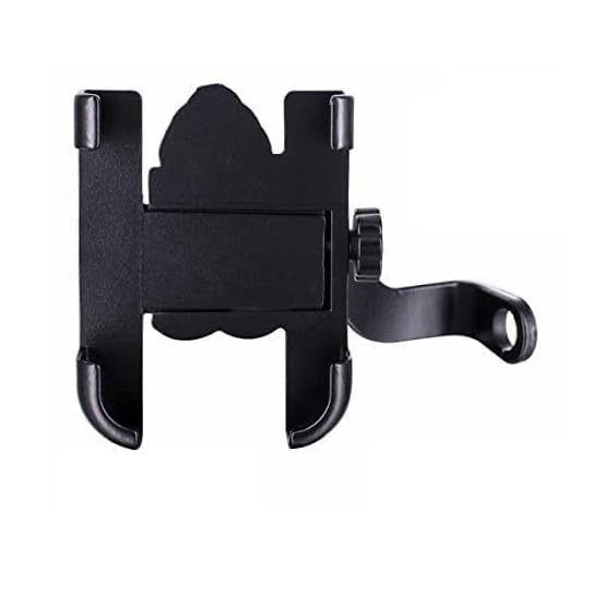 Aow Attractive Offer World Universal Bike Mobile Holder Metal Body Without Charger (Mirror Fitting) Compatible for Royal Enfield Classic 350-image-4