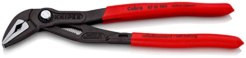 Knipex Cobra® ES Pince multiprise ultra-effilée grise atramentisée, gainées en plastique antidérapant 250 mm 87 51 250 Cover