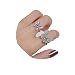 Yheakne Anillos de mariposa de Bohemia Anillos de plata apilables vintage Dainty Anillos de mariposa Anillos minimalistas para mujeres y niñas 2 unidades