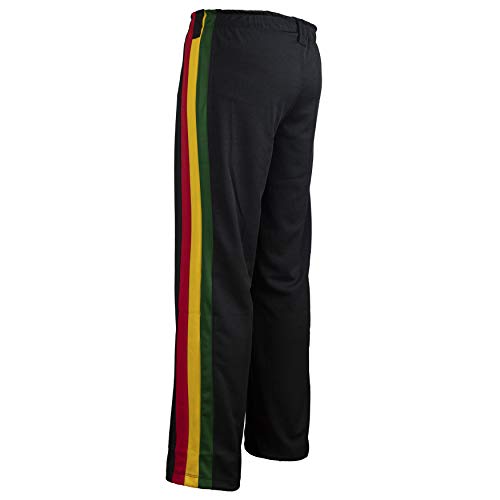 JL Sport Authentic Brazilian Capoeira Martial Arts Trousers - Boy's (Black, Jamaican, Reggae Theme) 11-12yrs3
