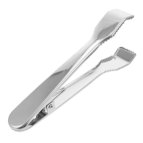 Mobestech Pinza Multifuncional Inoxidable con para Hielo y Alimentos Clip Resistente con para Uso Bares Restaurantes y Cocina Acabado Espejo
