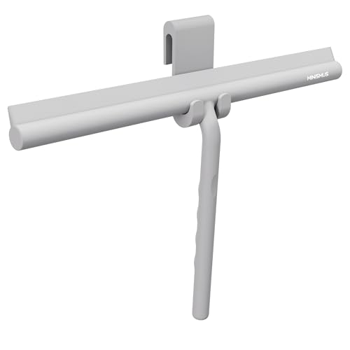 Minismus Raclette Douche en Silicone pour Portes en Verre & Vitres – Raclette pour Nettoyage de Vitre pour des Surfaces Impeccables – Aucun Perçage...