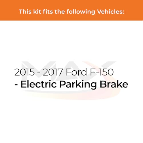 Image of Max Advanced Brakes Front & Rear Brake Kit Compatible With 2015 2016 2017 Ford F150 Electric Parking Brake Replacement Premium OE Disc Brake Rotors and Ceramic Brake Pads