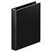 Wilson Jones 38414B D-Ring Labelholder Binder, 1-Inch Capacity, 11-Inch x8-1/2-Inch, Black