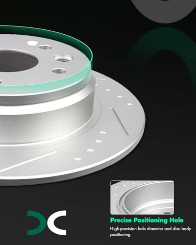 Image of SCITOO Rear Brake Rotors 2x Drilled & Slotted Brakes Rotor:31286