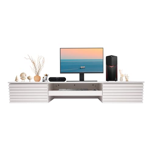 TENNIEX Wall Mounted Desk Floating Wall Desk, Floating Computer Desk,