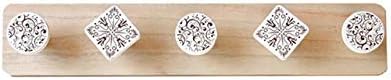 Hook Key Hanger Home Decoration Accessories Wood Crafts Creative Scandinavian Towel Hook Clothes Hook Receiving Frame(Wood 4)