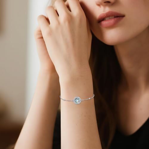 MONGAS Compass Bracelet Sterling Silver Graduation Compass Bracelets Created Abalone Moonstone Graduation Jewelry Gifts for Women3