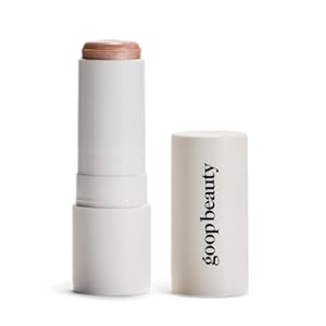 goop Beauty Glow Skin Highlighter Stick | Multi-Use Highlighter with Pearlescent Glow | Amino Acid & Micropearl Blend | Makeup and Skincare | Aura: Champagne Gold | 0.28 oz