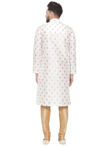 Ethnic 100% Pure Jacquard Ganesh Zari Work Kurta Pyjama special for EID, In Panjabi Style2