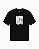 Armani Exchange Men's Grid Box Logo Tee, Black, Large