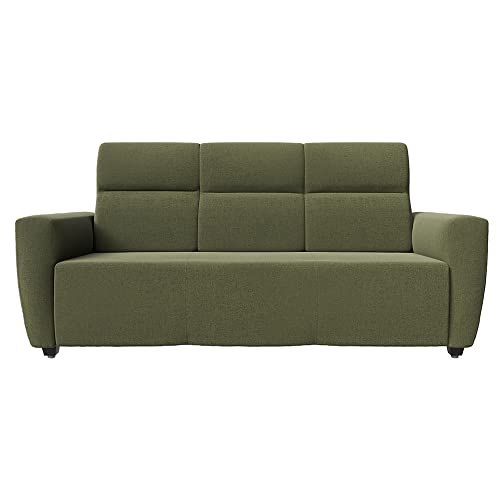 Image of Wakefit Sofa Set | 3 Year Warranty | Sofa 5 Seater, 5 Seater Sofa for Living Room, Wooden Sofa Set, Sofa Set 3+2 Seater - Belize(Reflection : Green)
