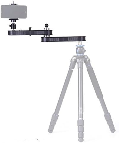 GOWE Camera Slider with Panning and Linear Motion 4x Distance for GoPro Action Cameras Smartphone DSLR Video Recording