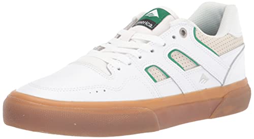 Emerica Men\'s Tilt G6 Low Top Skate Shoe, White/Gum, 10.5
