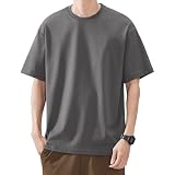 [QQX] 【8.11オンス x 綿100】Tシャツ メンズ 半袖 インナーシャツ 大きい サイズ 透け防止 吸汗速乾 白tシャツ 夏服 肉厚生地 丸首 綿100% 丸胴仕様 無地 3/5枚組 厚手