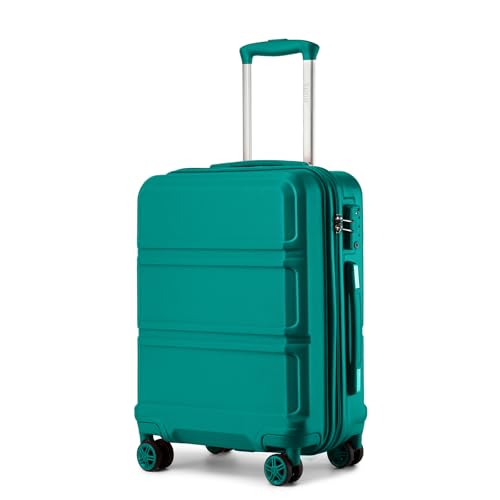 Kono 20'' Carry on Luggage Lightweight with Spinner Wheel TSA Lock Hardside Luggage Durable Small Carry on Suitcase Turquoise - Main Image