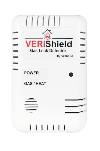 Image of VERishield LPG PNG CNG Gas Leak Detector|Residential Hotels Kitchens|Gas Leak| Gas Alarm System| Gas Safety Device|Kitchen Gas Leak Detector|Home Gas Alarm|Natural Gas Detector | Butane | Combustible
