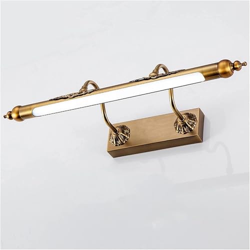 Miroir avant lumières en bronze pour meuble vanité haut de gamme