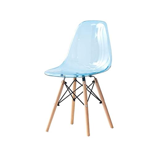 DKD Home Decor Silla de Comedor, Madera de Abedul, Azul, Estándar