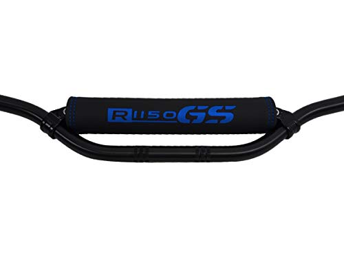 Coussin de barre transversale BMW R1150GS avec logo bleu pour protection guidon moto