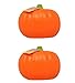 Two Orange Carvable Pumpkin Foam Decoration