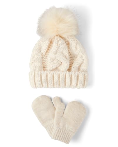 Image of The Children's Place Baby And Toddler Winter Hat and Mittens Cold Weather Set