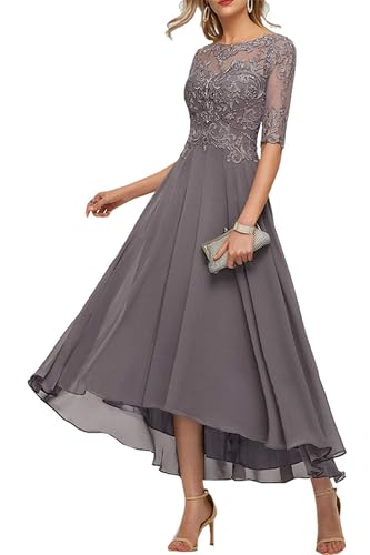TANPAUL Tee Länge Kleider für die Mutter der Braut Damen Spitze Chiffon A-Linie Elegant...