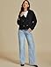 luvamia Women Jacket Oversized Jacket Cropped Women Black Womens Plus Size Jackets Fall Fall Womens Trench Coat Black XX-Large Fits Size 20/22