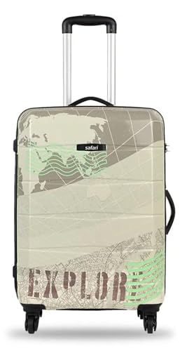 Image of Safari Printed Medium Size 24 Inch Trolley Bag for Travel with Dual Wheels Explore